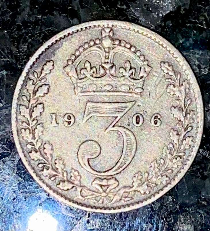 GREAT BRITAIN SILVER 3 PENCE 1906