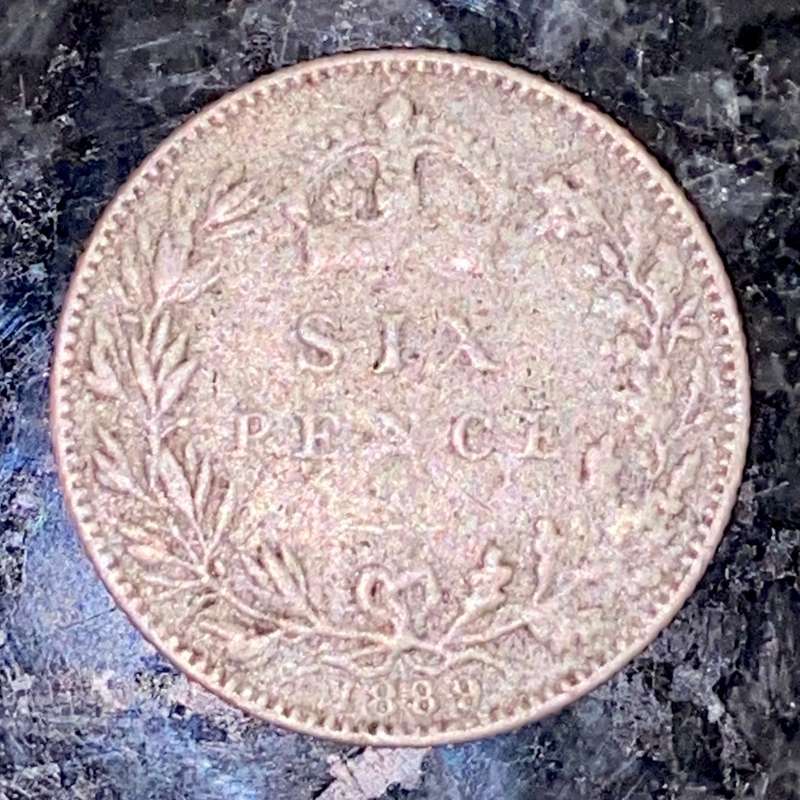 GREAT BRITAIN SILVER 6 PENCE 1889