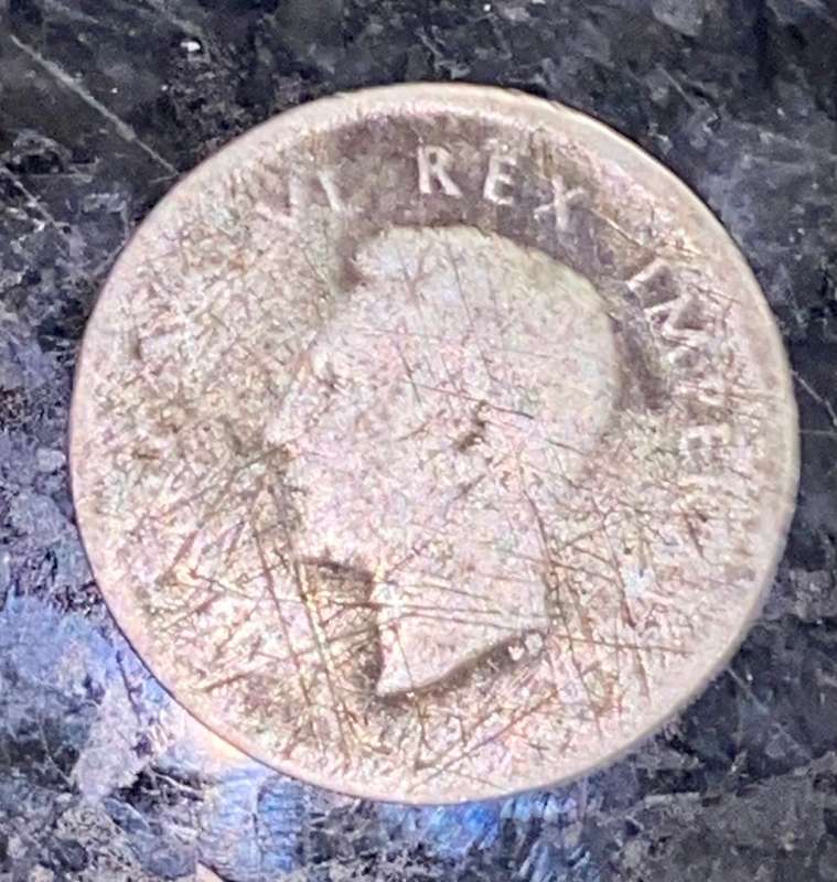 S A UNION SILVER 3D THREEPENCE TICKEY --1940 --