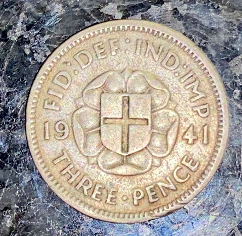 GREAT BRITAIN SILVER 3 PENCE 1941