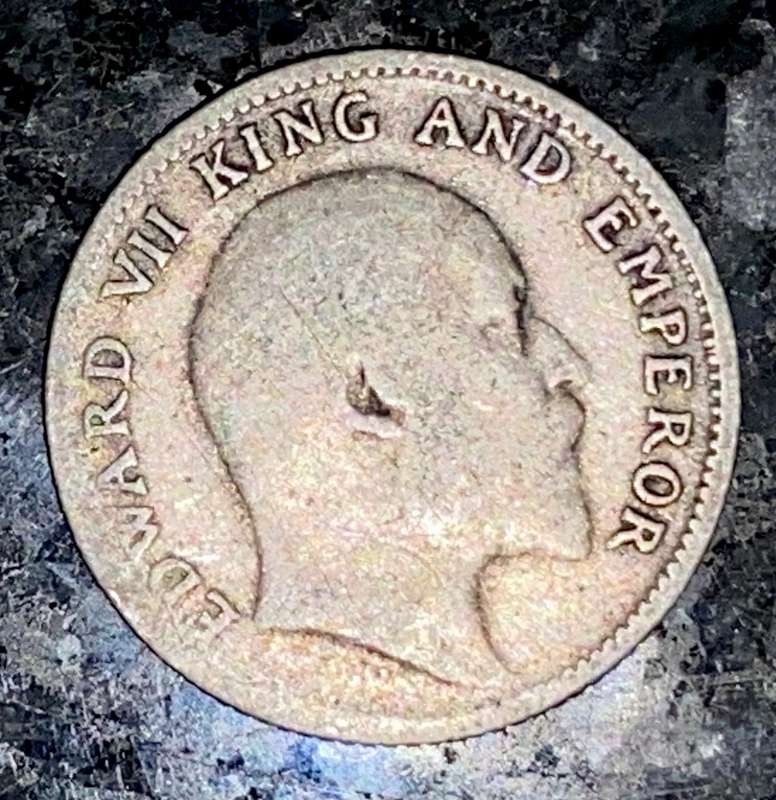 BRITISH / INDIA SILVER 1/4 RUPEE 1906