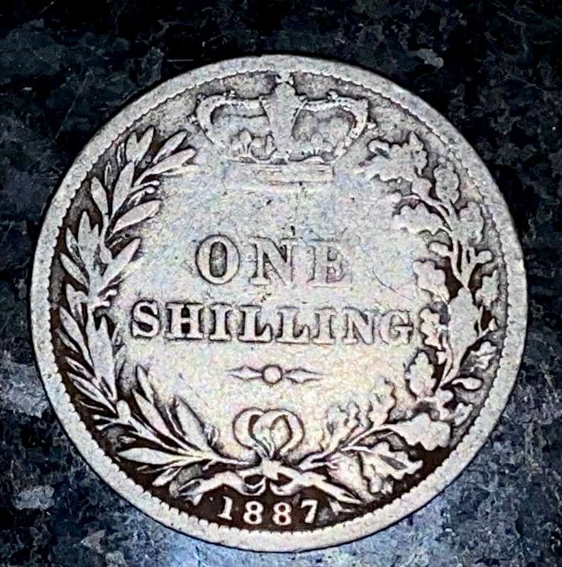 GREAT BRITAIN SILVER 1 SHILLING 1887