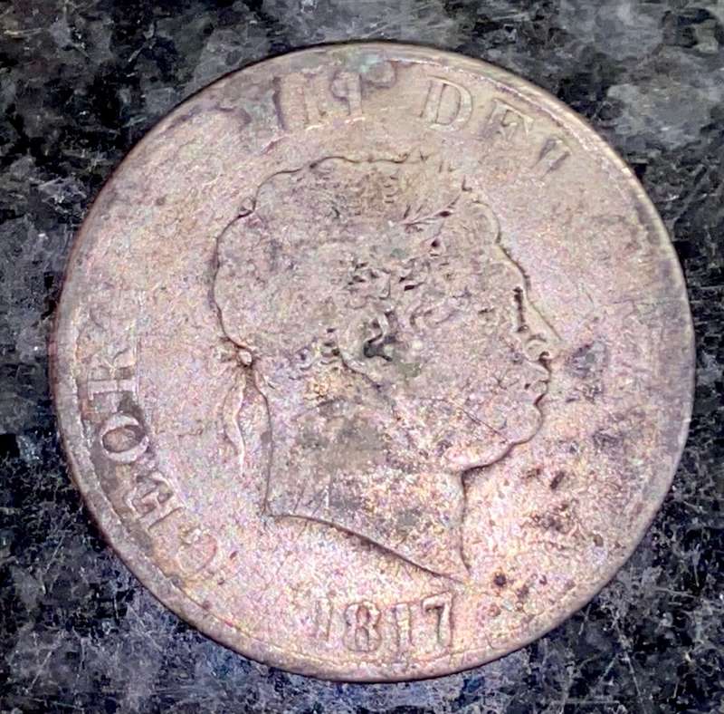 GREAT BRITAIN SILVER 2 1/2 SHILLINGS 1817 HALF CROWN