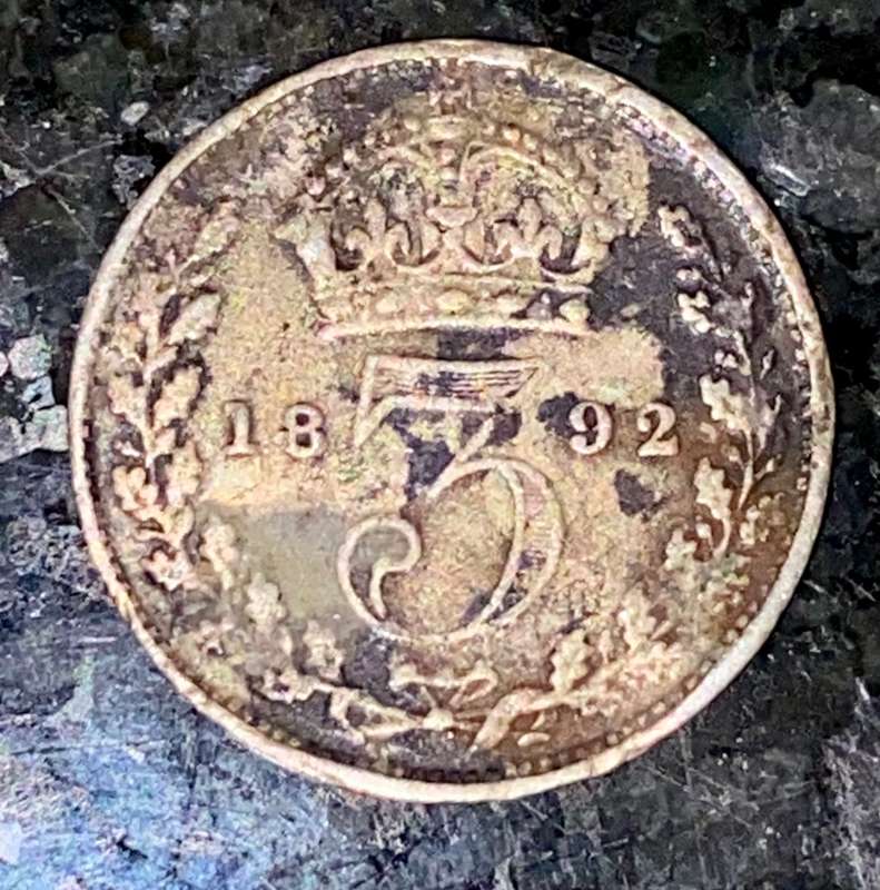 GREAT BRITAIN SILVER 3 PENCE 1892