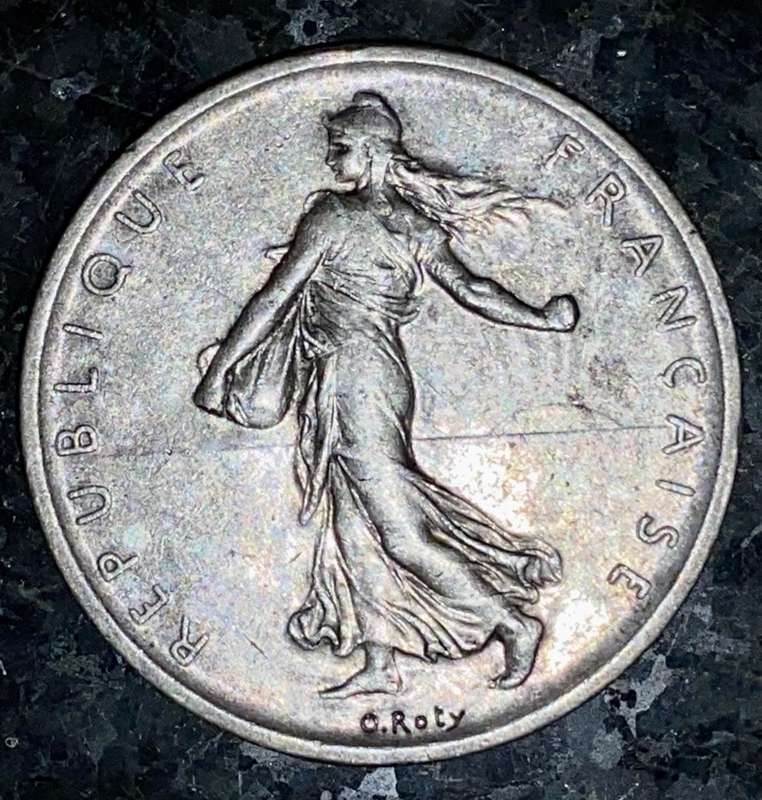 FRANCE SILVER 5 FRANCS 1960 SILVER .835