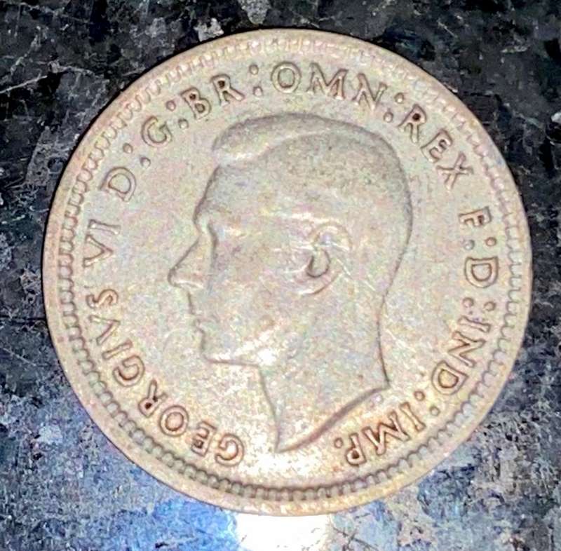 AUSTRALIA SILVER 3 PENCE 1943 STERLING SILVER