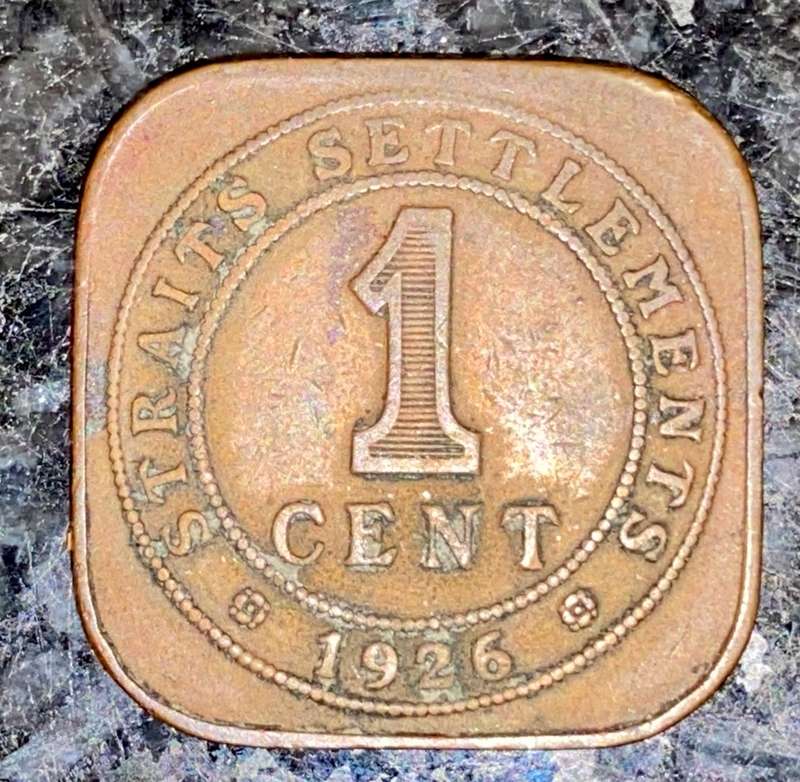 STRAITS SETTLEMENT  1 CENT 1926 BRITISH/INDIA