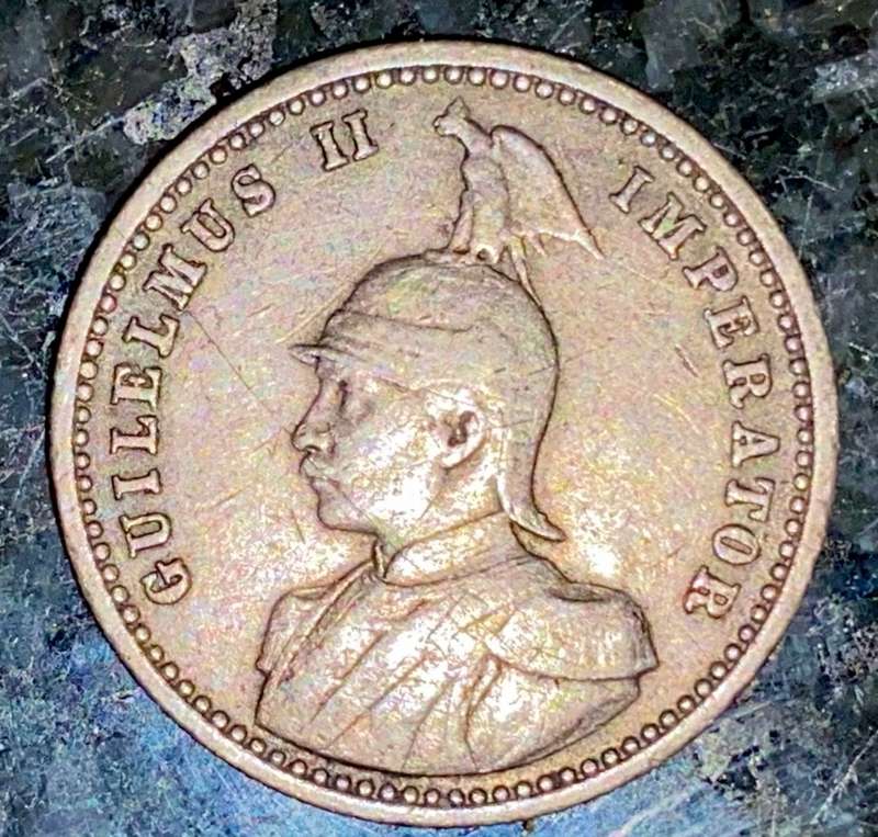 GERMAN EAST AFRICA SILVER 1/4 RUPIE 1904 BERLIN MINT SILVER .917