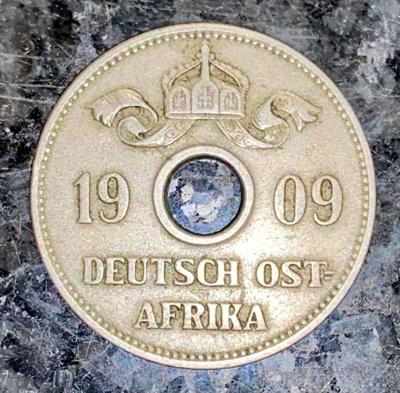 GERMAN EAST AFRICA 10 HELLER 1909 HAMBURG MINT