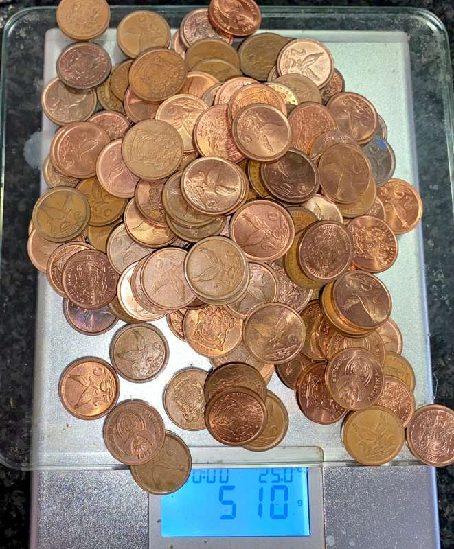 SOUTH AFRICA 2 CENT HALF KILO VARIOUS DATES 3RD DECIMAL 1990-2011