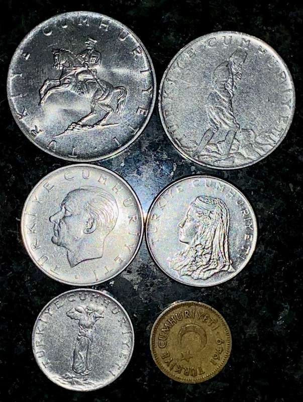 TURKEY SET 5 LIRA TO 10 CURUS 1949 - 1976( 1 BID TAKES ALL)