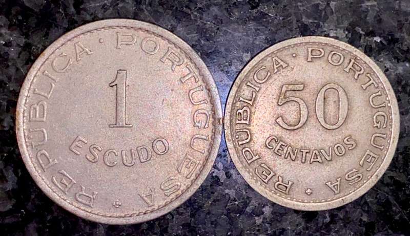 MOZAMBIQUE SET 50 CENTAVOS & 1 ESCUDO 1936 (1 BID TAKES ALL)