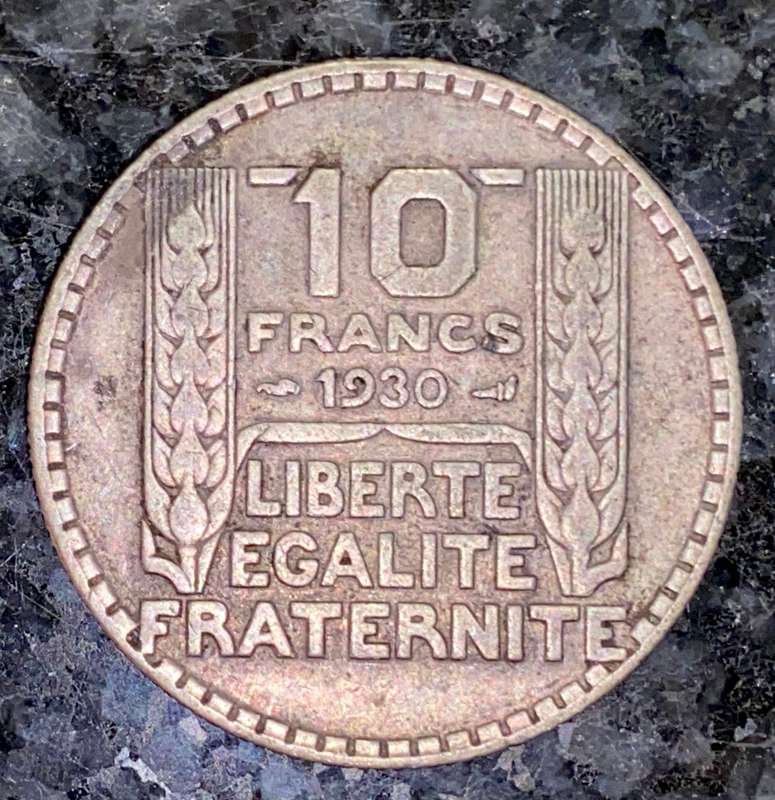 FRANCE SILVER 10 FRANCS 1930