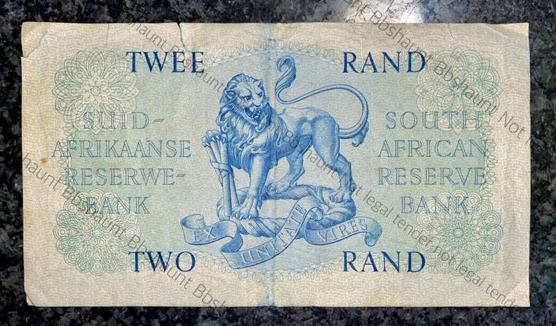 REPLACEMENT NOTE G RISSIK R2  -- Y2 -- VAN RIEBEECK WTM 1ST ISSUE 1962 E/A
