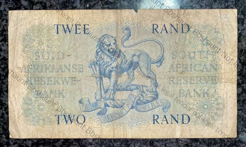 REPLACEMENT NOTE G RISSIK R2  -- Y2 -- VAN RIEBEECK WTM 1ST ISSUE 1962 E/A