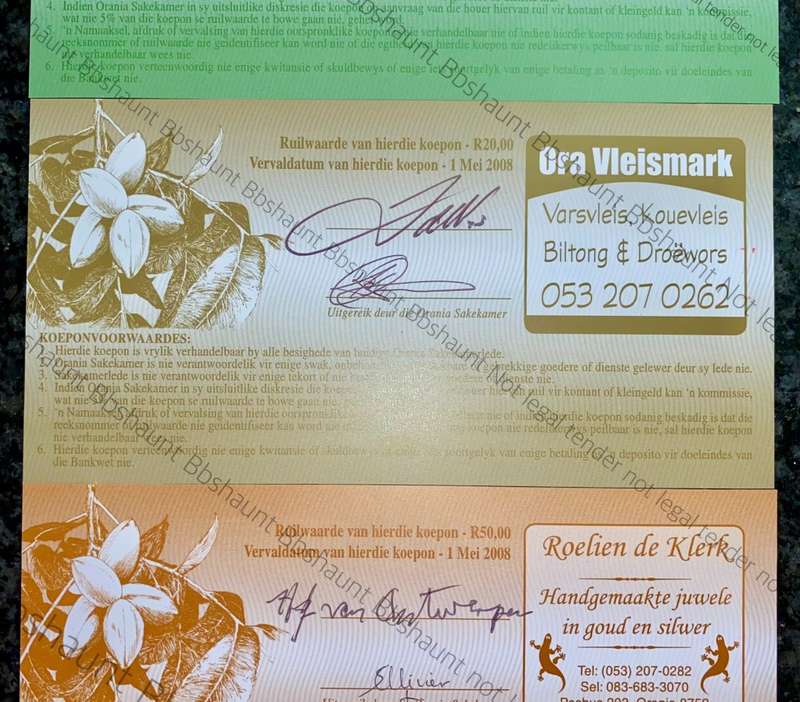 COMPLETE SET OF  LOW NUMBER 0195 -ORANIA ORA 100 ORA TO 10 ORA UNC IN ORIGINAL FOLDER(1 BID TAKES AL
