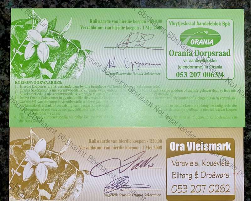 COMPLETE SET OF  LOW NUMBER 0195 -ORANIA ORA 100 ORA TO 10 ORA UNC IN ORIGINAL FOLDER(1 BID TAKES AL