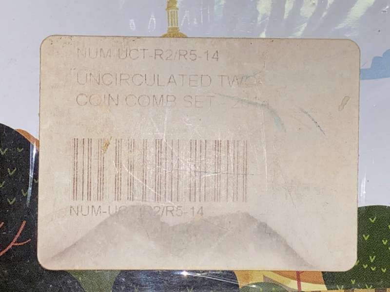 S A MINT R5 -20 YEARS OF DEMOCRACY & R2 -100 YEAR ANNIVERSARY UNION BUILDINGS UNC IN ORIGINAL FOLDER