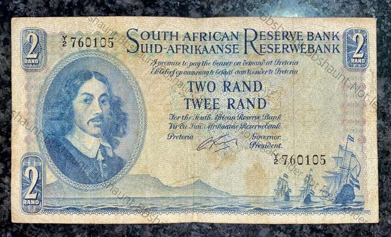 REPLACEMENT NOTE G RISSIK R2  -- Y2 -- VAN RIEBEECK WTM 1ST ISSUE 1962 E/A