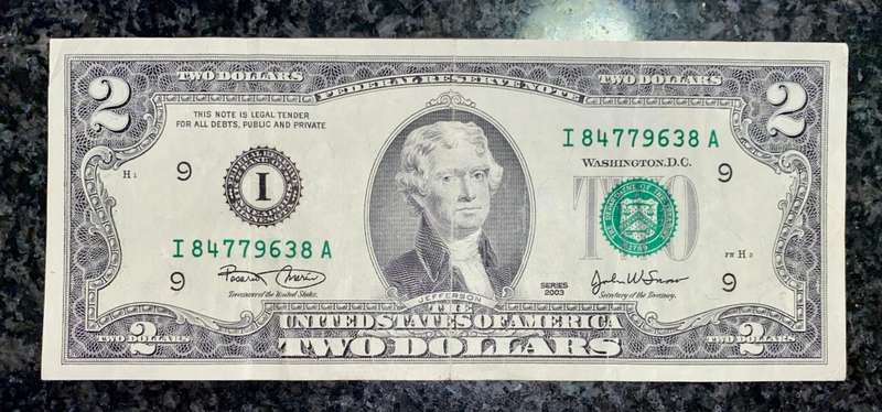 U S A - 2 DOLLAR - MINNEAPOLIS FEDERAL BANK 2003 -