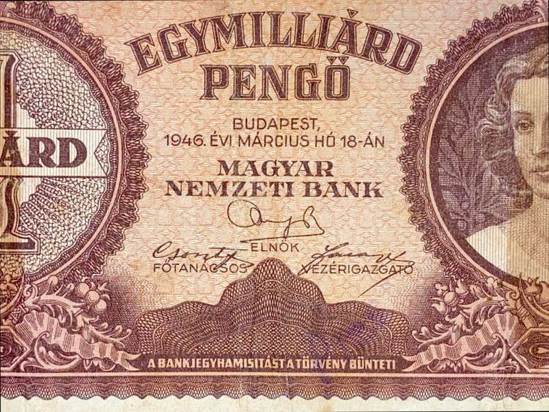 HUNGARY 1,000,000 PENGO 1946 BUDAPEST