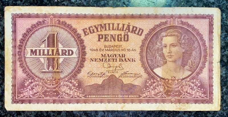 HUNGARY 1,000,000 PENGO 1946 BUDAPEST
