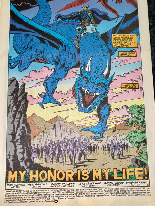DRAGON LANCE NO4 & NO21 - 1988 (DC)(1 BID TAKES ALL)