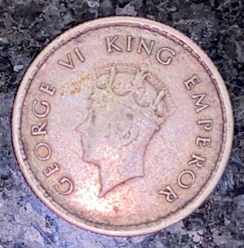 BRITISH / INDIA SILVER 1/2 RUPEE 1939 WW2