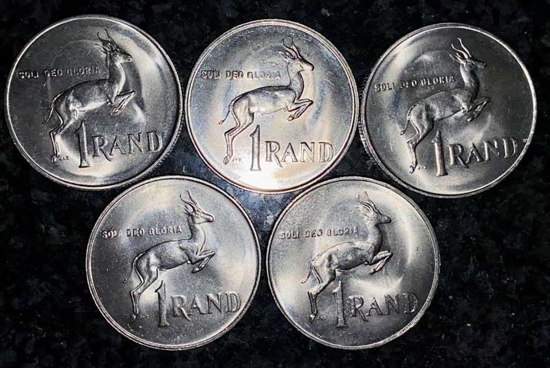 SOUTH AFRICA R1 -- 1990 -- UNC - FW DE KLERK (BID PER COIN)5 AVAILABLE