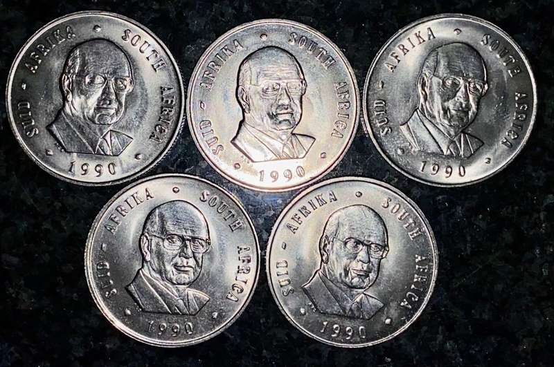 SOUTH AFRICA R1 -- 1990 -- UNC - FW DE KLERK (BID PER COIN)5 AVAILABLE