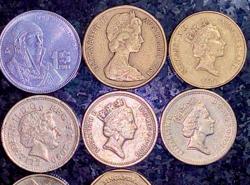 DOLLARS & POUNDS COLLECTION -- MEXICO -- UK -- AUSTRALIA -- SINGAPORE -- NEW ZEALAND (1 BID TAKES AL