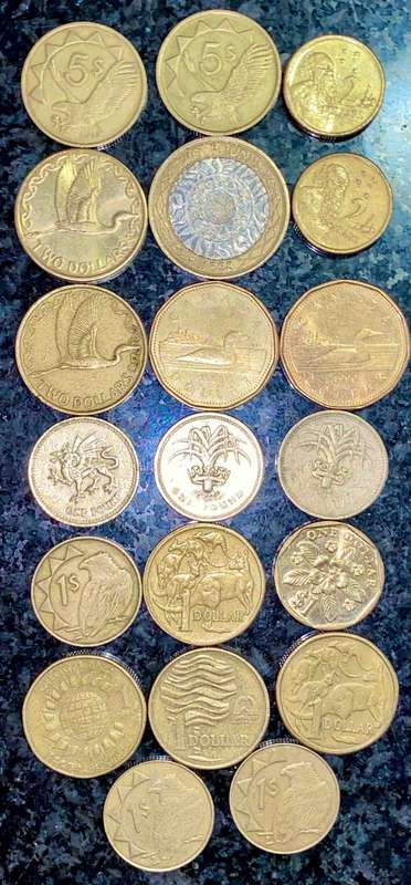DOLLARS & POUNDS COLLECTION -- CANADA -- UK -- AUSTRALIA -- SINGAPORE -- NEW ZEALAND (1 BID TAKES AL