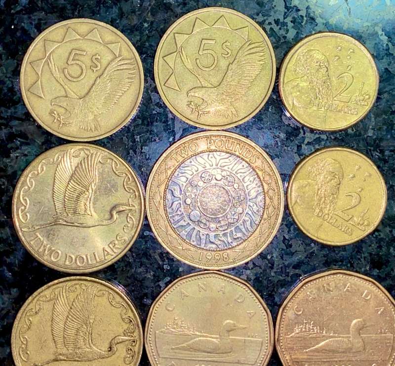 DOLLARS & POUNDS COLLECTION -- CANADA -- UK -- AUSTRALIA -- SINGAPORE -- NEW ZEALAND (1 BID TAKES AL