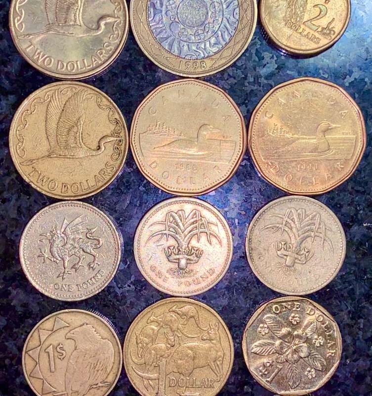 DOLLARS & POUNDS COLLECTION -- CANADA -- UK -- AUSTRALIA -- SINGAPORE -- NEW ZEALAND (1 BID TAKES AL