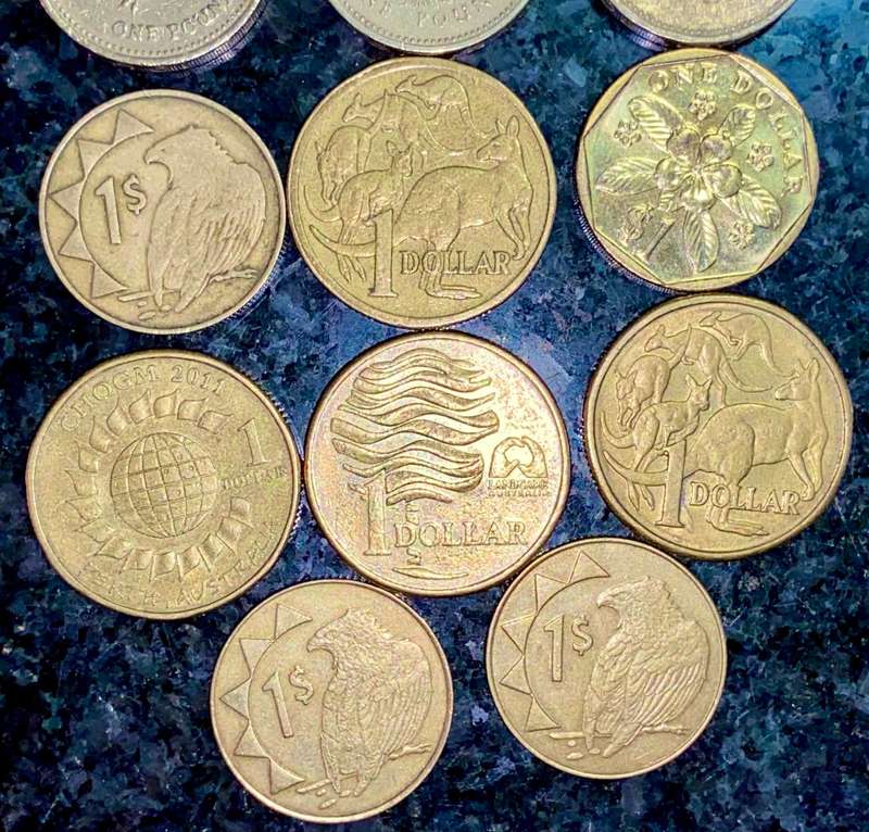 DOLLARS & POUNDS COLLECTION -- CANADA -- UK -- AUSTRALIA -- SINGAPORE -- NEW ZEALAND (1 BID TAKES AL