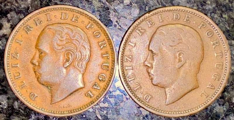 PORTUGAL SET 20 REIS 1893 & 1894 (1 BID TAKES ALL)