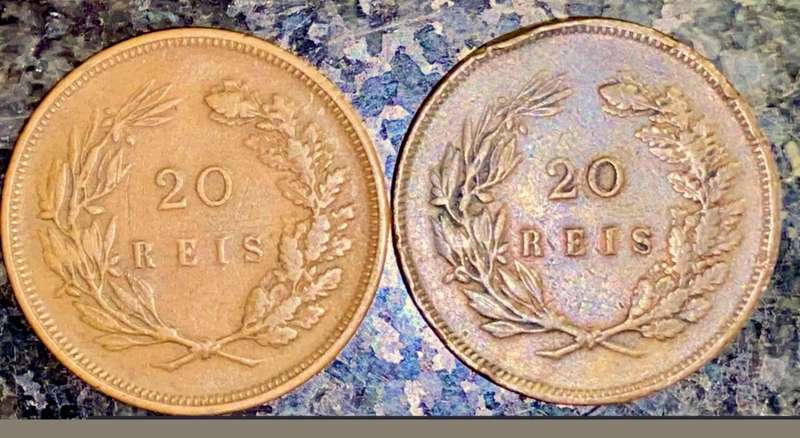 PORTUGAL SET 20 REIS 1891 & 1892 (1 BID TAKES ALL)
