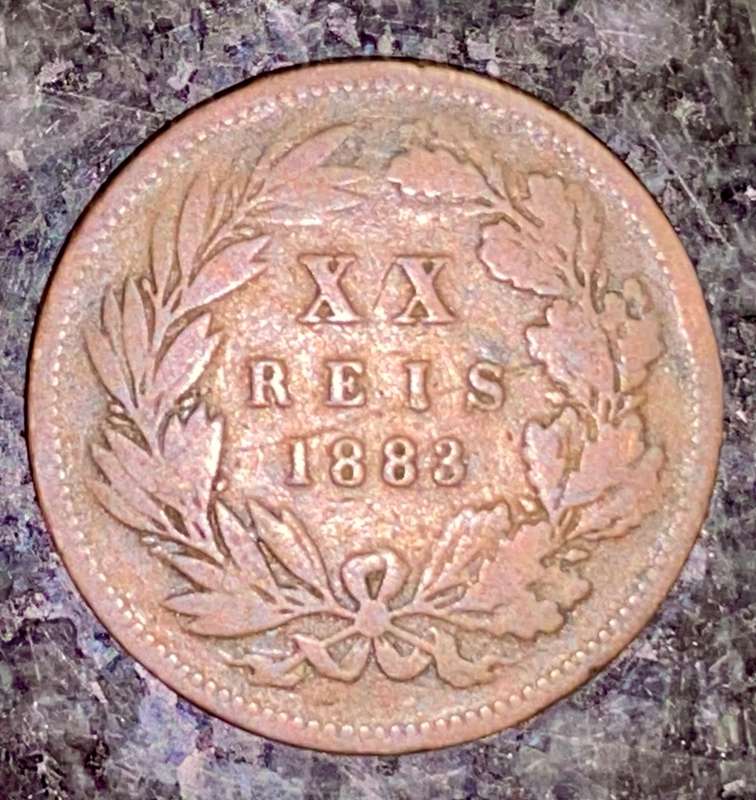 PORTUGAL 20 REIS 1883