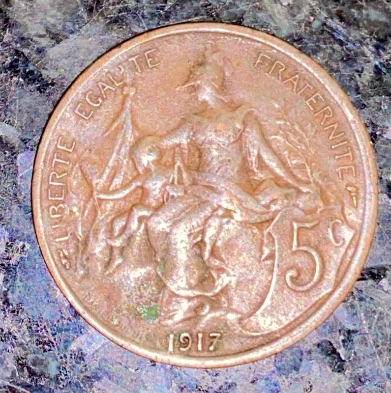 FRANCE 5 CENTIMES 1917