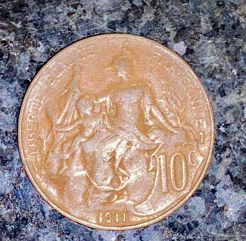 FRANCE 10 CENTIMES 1911