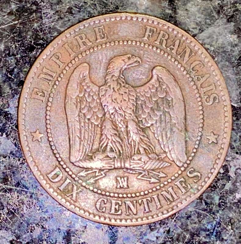 FRANCE 10 CENTIMES NAPOLEON III 1855 MA