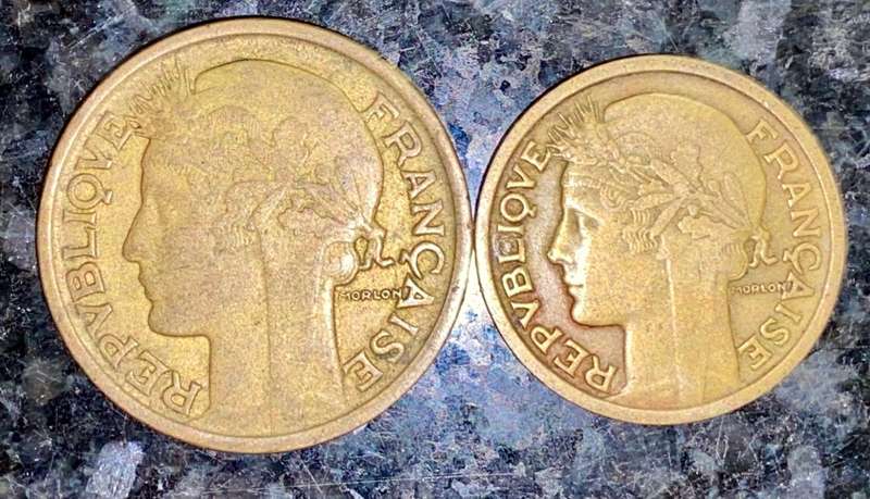 FRANCE SET 2 FRANCS 1937 & 1 FRANCS 1938(1 BID TAKE ALL)