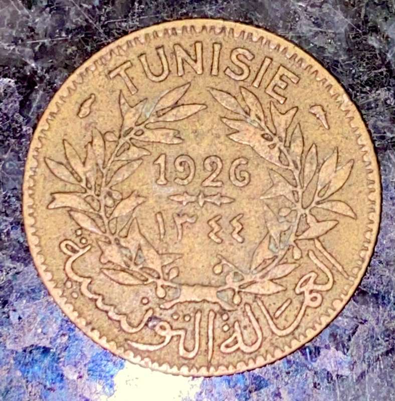 TUNISIA SET 1 FRANC 1929 & VERY OLD TUNISIA 1 FRANC (1 BID TAKES ALL)
