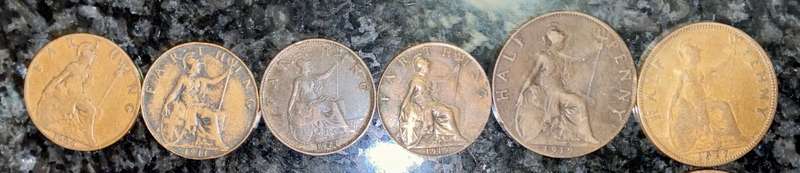 GREAT BRITIAN LOT OF 1/4 PENNY, 1/2 PENNY & 1 PENNY EARLY 1900s ( 1 BID TAKES ALL 25 COINS)