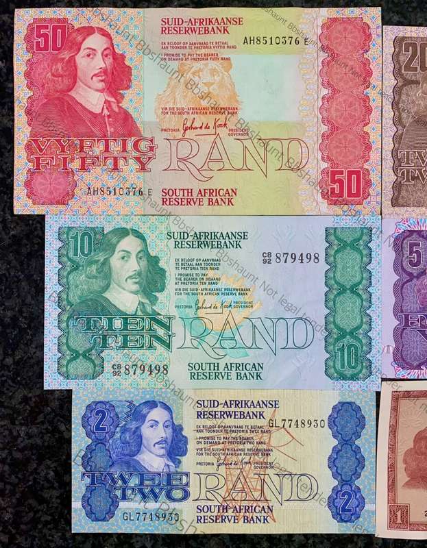 COMPLETE SET OF CL STALS & DECIMALS R50 TO R2AA--1ST ISSUE 1990 [R1 TW DE JONGH 1975]1 BID TAKES ALL