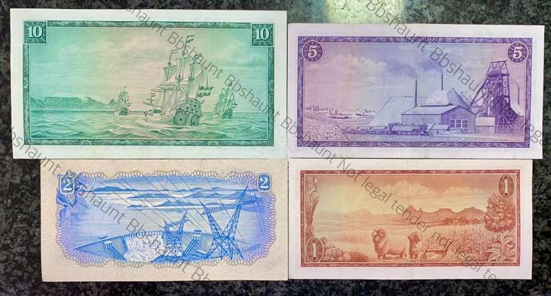 COMPLETE SET OF TW DE JONGH & DECIMALS R10 TO R1 - GOOD CONDITION 1967-1975( 1 BID TAKES ALL)