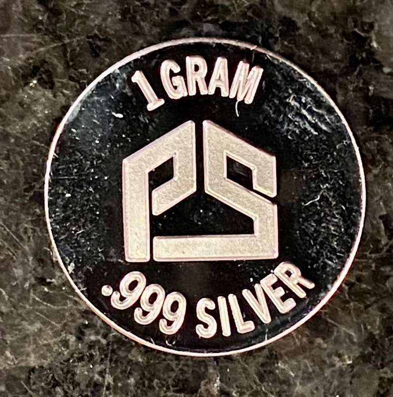999 SILVER ROUND PROOF LIKE - SMILEY - 1 GRAM FINE SILVER 999