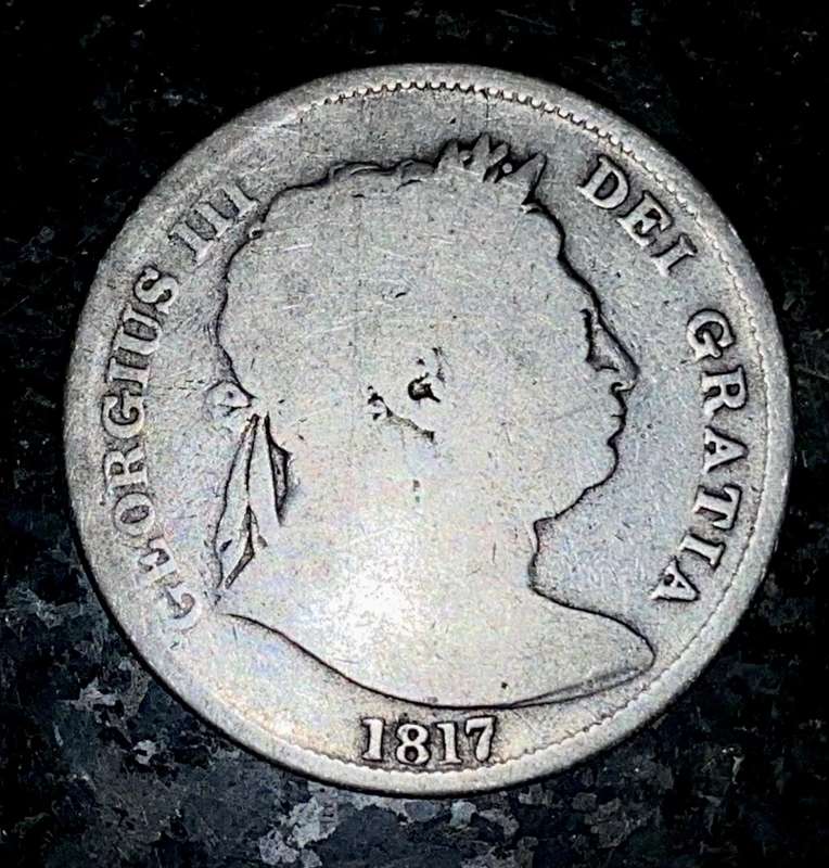 GREAT BRITAIN SILVER HALF CROWN 1817 SILVER 925