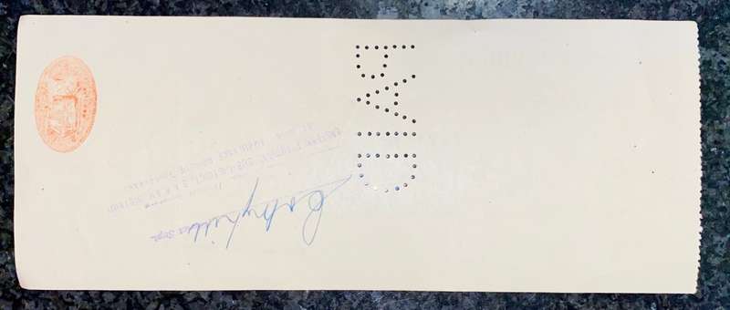STANDARD BANK SOUTH AFRICA 17 SHILLINGS 1954 WITH 1D STAMP -- ST JOHNS AMBULANCE BRIGADE