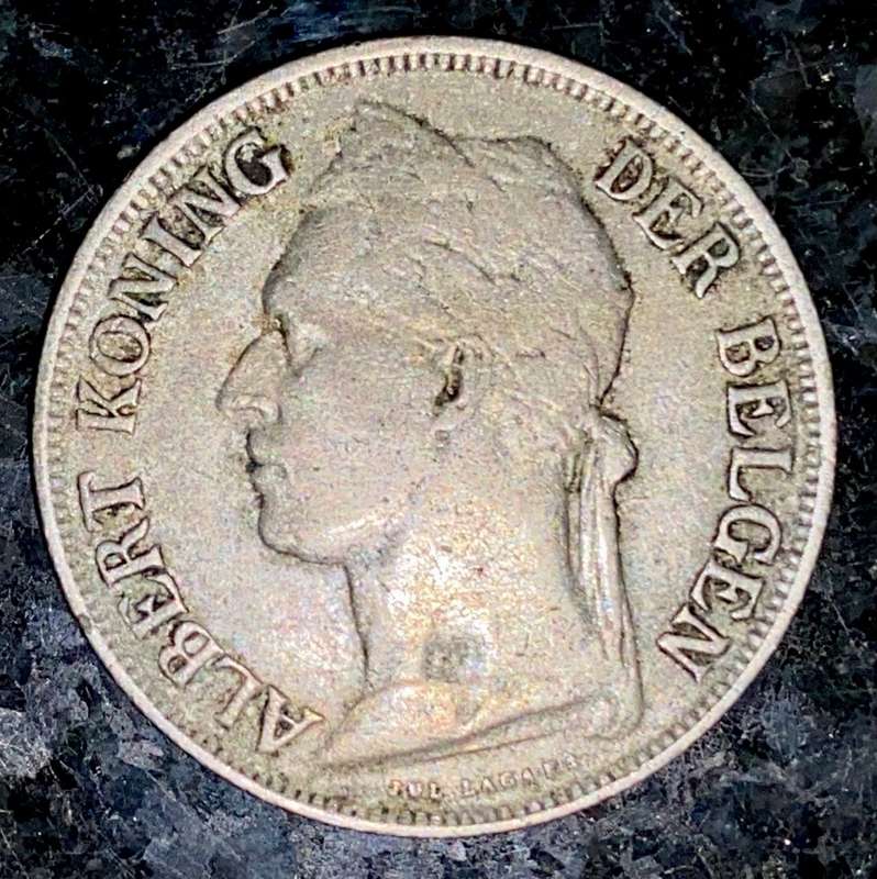 BELGIUM CONGO SET 1 FRANC 1926 & 5 CENTIMES 1925(1 BID TAKES ALL)